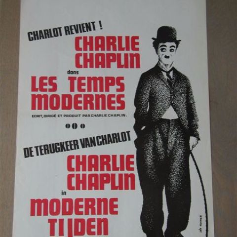 'Les temps modernes' (Modern times-reissue) Belgian affichette